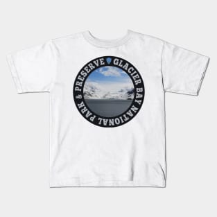 Glacier Bay National Park & National Preserve circle Kids T-Shirt